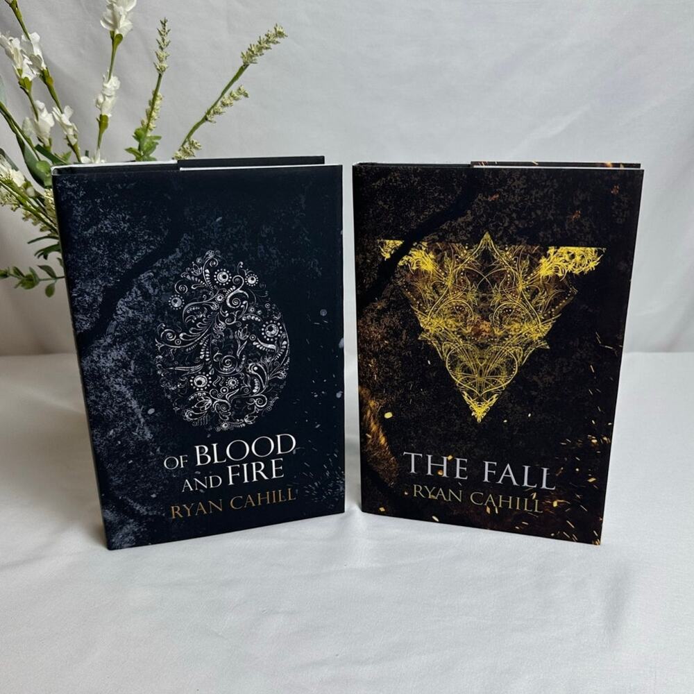 Of Blood and Fire The Fall Ryan Cahill OOP Indie Hardcover Bound Broken Book Set